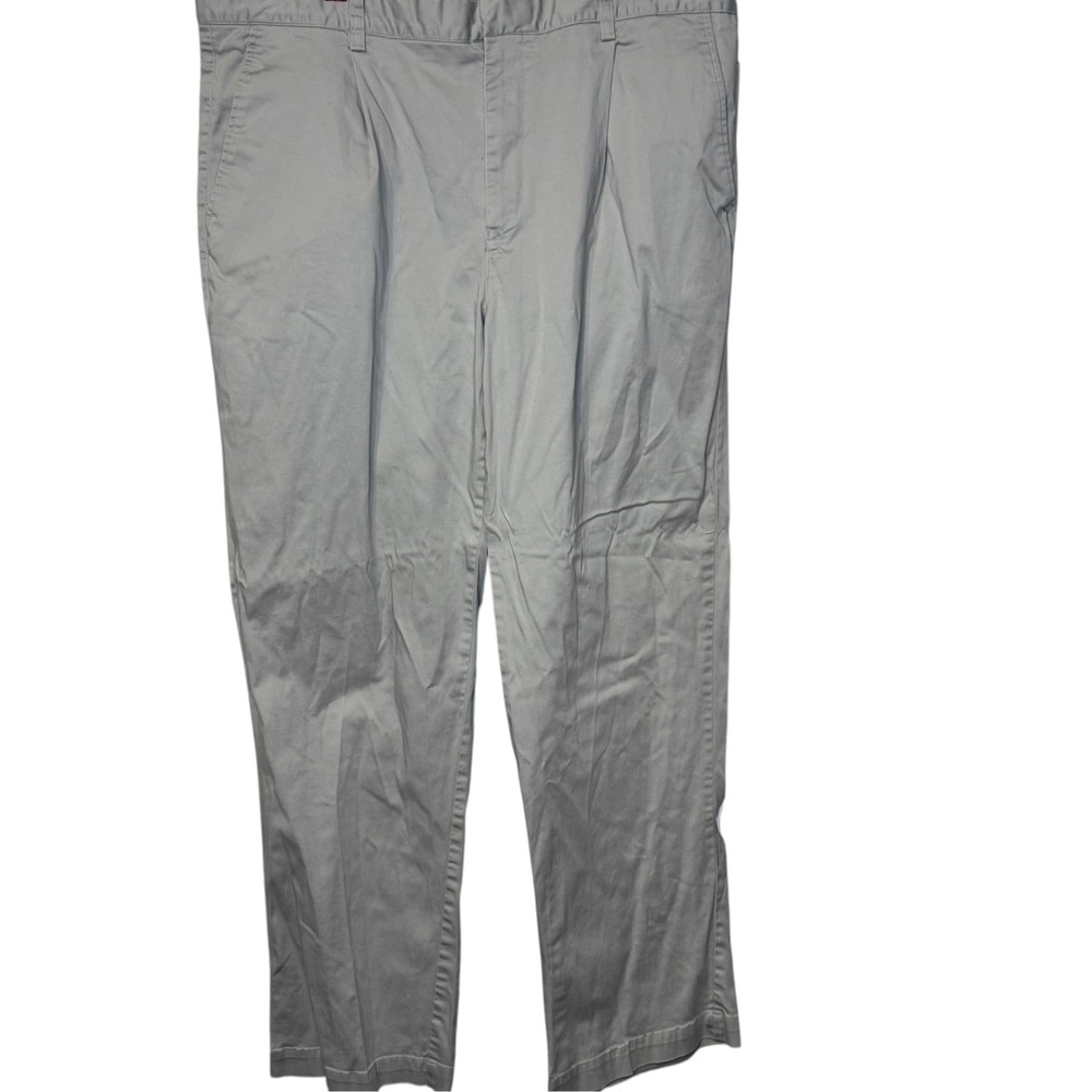 Nicklaus Mens Golf Pants Pleated Performance Stretch Straight Light Khaki 38X32